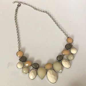 Neutral Colored Costume Stone Necklace